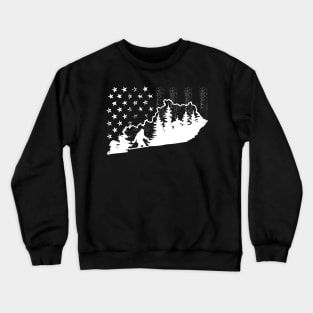 kentucky Bigfoot American Flag Crewneck Sweatshirt